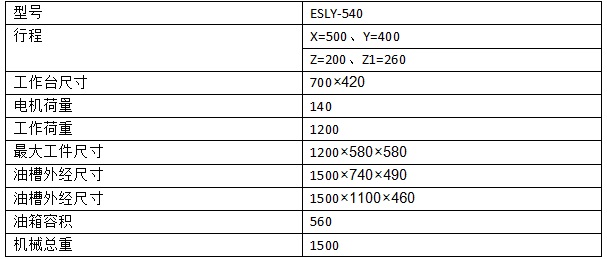 540火花機(jī)參數(shù) 540火花機(jī)參數(shù)